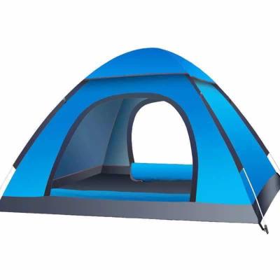 China Straight tie type hot sale camping tent 3-4 person fully automatic open camping/beach tents wholesale customizations quickly available for sale