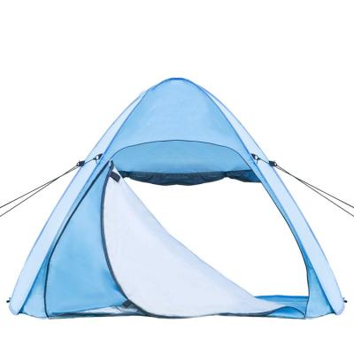 China Straight tie type factory selling fully automatic beach tents quick open tent blue/black door camping tent wholesale customization available for sale