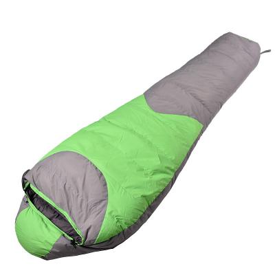 China Adult Outdoor Hybrid Type Duck Down Sleeping Bag Autumn/Winter Patchwork Mummy Sleeping Bag 1500 Grams for sale