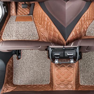 China PVC Car Foot Pad Mats Waterproof Plastic Car Floor Easy Cleaned Luxury Unique Custom Mats for sale