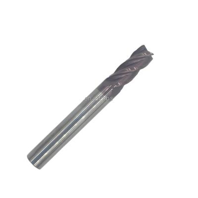 China Super Hard Carbide DJTOL Four Fluts End Mills CNC Cutters For Steel for sale