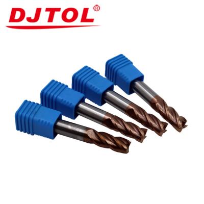 China HOT SALE DJTOL Carbide Four Flutes Milling Cutter Solid Carbide End Mills For CNC MACHINE for sale