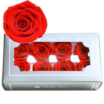 China Wholesale Preserved Roses Red White Roses 4-5cm True Grade Fresh Durable Real Flower Blue Roses Flower for sale