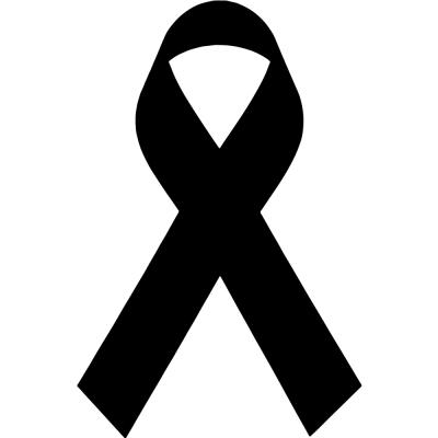 China Wholesale High Tenacity Black Satin Laces Mourning Awareness Ribbon Sign for sale