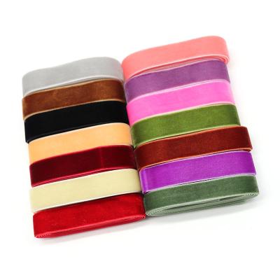 China High tenacity 1inch wholesale 2inch single side 3 inch size price velvet trim Christmas ribbon velvet ribbon for sale