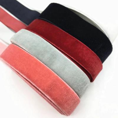 China Wholesale Dark Green Blue Single Side Ribbon Velvet Cheap Christmas Ribbon Velvet Trim High Tenacity Red Color Price Ribbon Velvet for sale