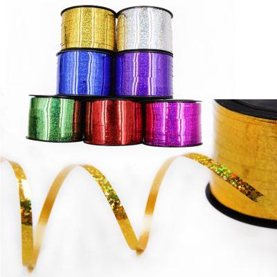 China Simple Confetti Birthday Ribbon Balloon Decoration Home Accessories Wedding Plastic Ribbons Roll Up Cheap Ribbons for sale