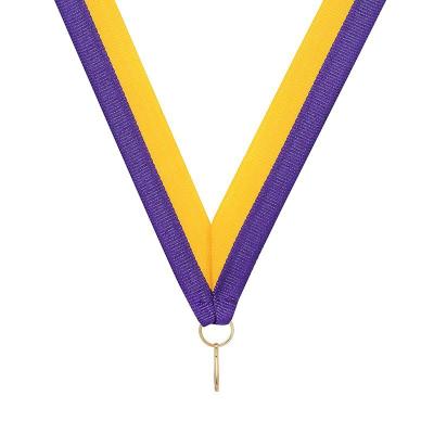 China Wholesale High Tenacity Neck Ribbon Choice For Custom Award Medals Colors Yellow Blue Medals and Ribbons for sale