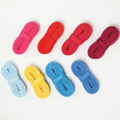 China Wholesale No MOQ Double Thickness 9-10mm Navy Blue Pink Black White Green Red Shoe Laces Flats Custom Yellow Neon Green Color for sale