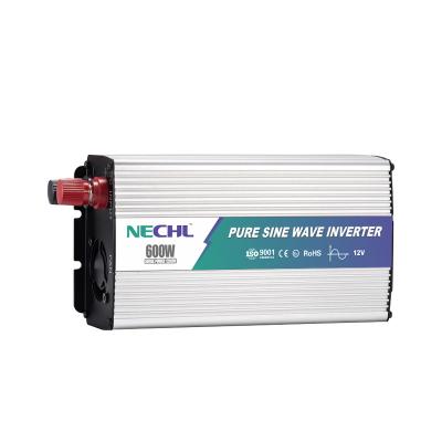 China 600 Watt Power Inverter Dc Ac 12v 24v 48v 110v 120v 220v 230v 240v Pure Sine Wave Inverter 250*106*63mm for sale