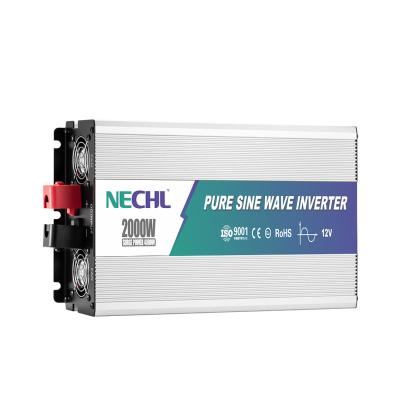 China 2000w Pure Sine Wave Inverter 12/24v Dc To Ac 110/220v Off Grid Inverter 390*180*78mm for sale