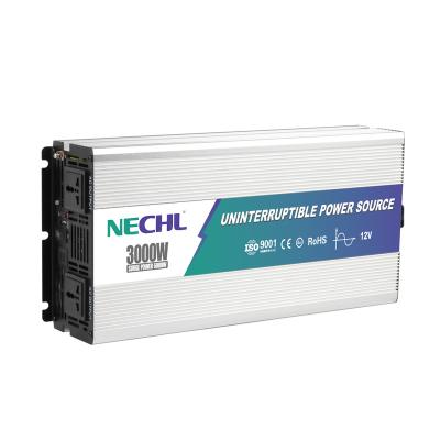 China Dc To Ac Rechargeable Ups 3000w Pure Sine Wave Inverter With Battery Charger 403*180*128mm for sale