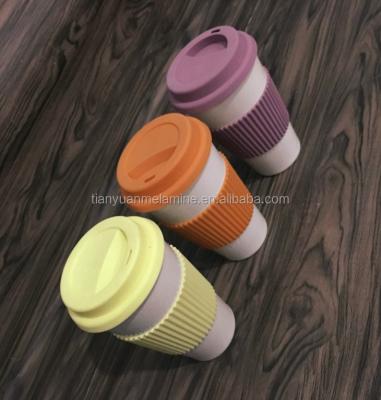 China 2019 Eco - Friendly Biodegradable Reusable Bamboo Fiber Coffee Cups Sustainable for sale