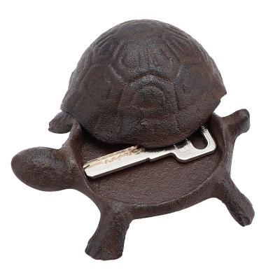 China Art Deco Factory Wholesale Custom Cast Iron animal Key Hider Keyholder Metal Yard Figurine Outdoor Indoor Decoration Garden Accessory for sale