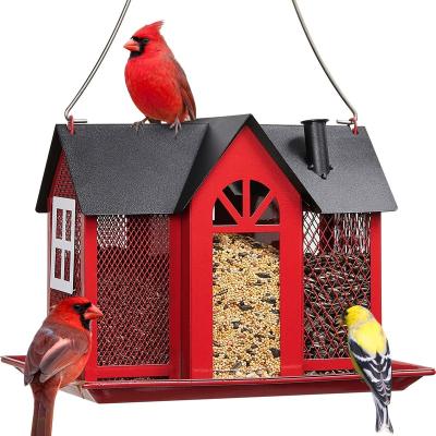 China Wholesale custom stainless steel outdoor hanging bird feeders, additional gifts for bird lovers, garden metal bird feeders Customized for sale