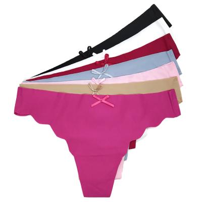 China Yun Meng Ni Sexy Girls Seamless Thong Breathable Panties For Women Underwear Seamless Thongs for sale