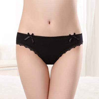 China Female Visible Pungent Attractive Breathable Lace Cotton Panties Low-waist Cavity Briefs Women's Breathable Panties for sale