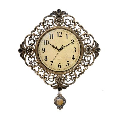 China Swing Manufacturers Supply Plastic Elegant Wooden Pendulum Wall Clock For Wall Decoration for sale