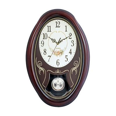 China Swing Large Wooden Wall Clocks Best Concise Customizable Plastic for Bedroom Decor for sale