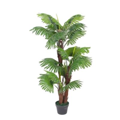 China Environmental Friendly New Products Wholesale 19 Eco-friendly Promotional Plastic Leaves 1.2m Artificial Palm Tree for sale