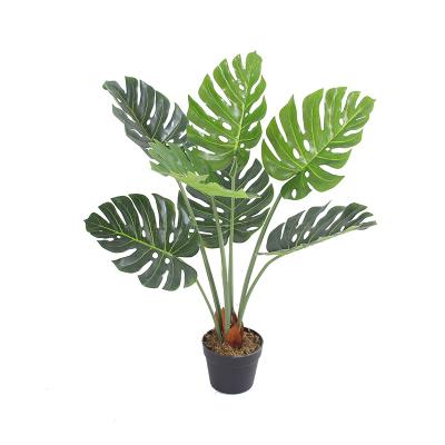 China Art Decor 2021 high-end custom design event use artificial tree monstera palm plant tree for sale