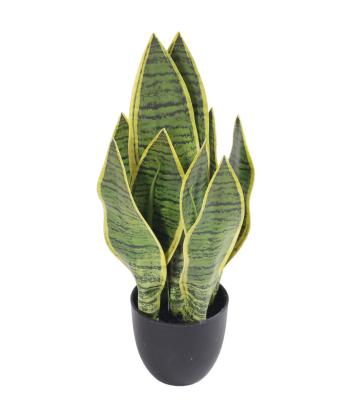 China Best Selling Yellow Color Environmentally Friendly Mini Potted Plant Snake Plant Artificial Bonsai Plant for sale