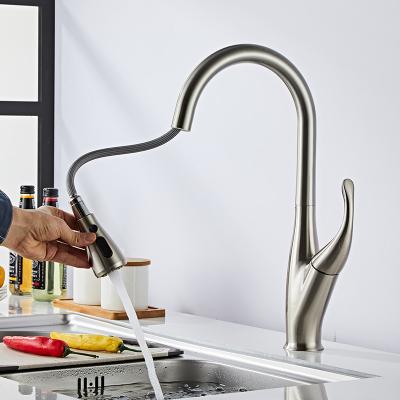 China Modern faucet manufacturer wholesale cheap 304 stainless steel kitchen faucet beautiful for sale