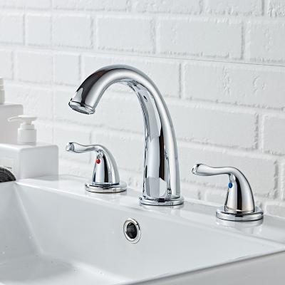 China High Quality Water Metered Faucets Bathroom Faucet Handle Double Tap Bathroom Basin Faucets for sale