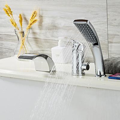 China Brass Metered Faucets Faucet For Lavatory Tub Faucet Bathroom Shower Faucet With Hand Held Shower Head for sale