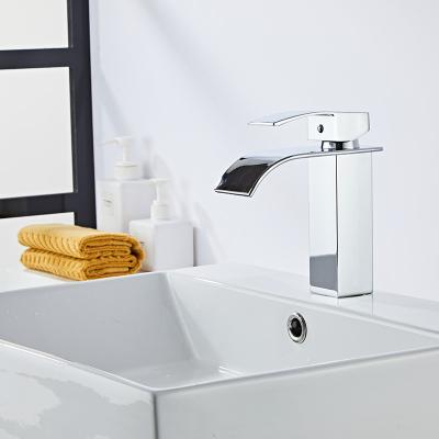 China Modern High Quality Steel Single Handle Taps One Hole Waterfall Mixer Pull Down Faucets Face Bathroom Sink Faucet for sale