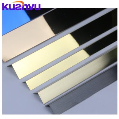 China Modern Stainless Steel Tile Trim Trim Stainless Steel Wall Trim Tile Decorative Brass Metal for sale