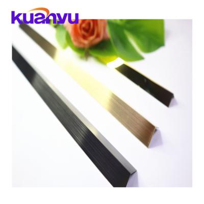 China Modern L-Shape Trim Stainless Steel Geometric Edge Trims Ceramic Metal Quarter Finish Round Trim Tiles for sale