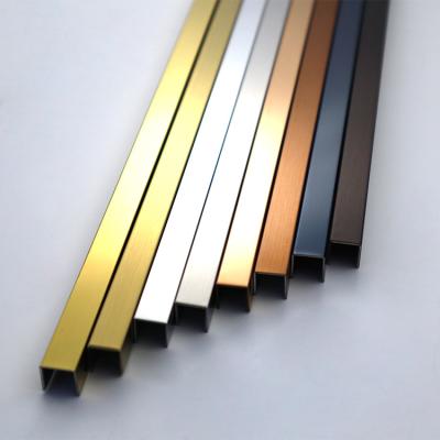 China Modern Trim Profile Metal Wall Trim Stainless Steel Wall Gold Decorative Metal Strip for sale