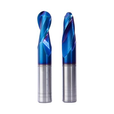 China Carbide 2 Flute Ball Nose End Mill Cutter For Wood CNC End Mills for sale