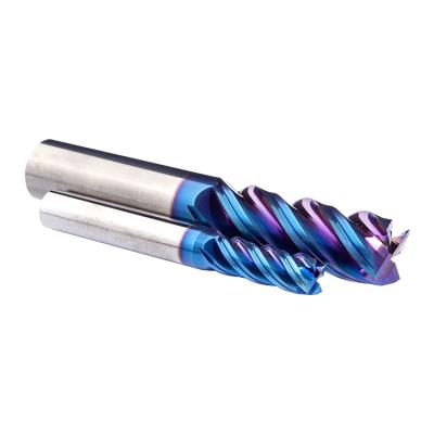 China HRC65 Solid Carbide Carbide Corner Radius End Mill 4 Flutes CNC Milling Cutter For High Hardness Steel for sale