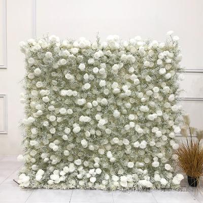 China Exclusively for wholesale creative flower wall backdrop wedding decoration romantics artificial flower silk flower arrangement for sale