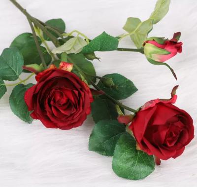 China Home Decoration Artificial Flower Artificial Flowers Stem Long Rose Artificial Perfume Rose Flower For Wedding Decorative for sale