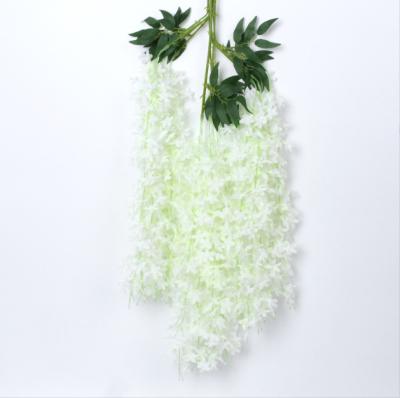 China Wholesale Romantics Wedding Centerpieces Decoration Wedding Decorative White Hanging Faux Flower Wisteria Artificial Garland for sale