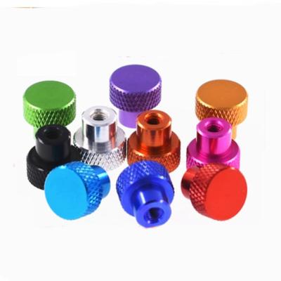 China Retail Industry Anodized M3 M4 M5 M6 M8 Flange Insert Red Black Aluminum Colored Lock Nuts For FPV RC Models for sale