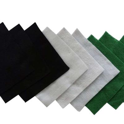 China Eco-Friendly Wholesale Polyester fiber non-woven geotextile fabrics 250g/m2, width 2m, length 100m, color mix (green, white, brown) for sale