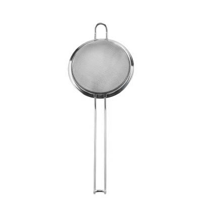 China OEM Factory Sustainable Kitchen Accessories 304 Stainless Steel Mesh Strainer With Long Handle for sale