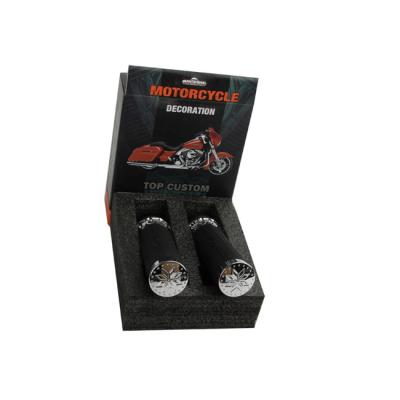 China Motorcycle Motorcycle Grip Grip Black Autobike Handlebar Modification Diameter 25 Mm Universal Rubber Hand Grips for sale