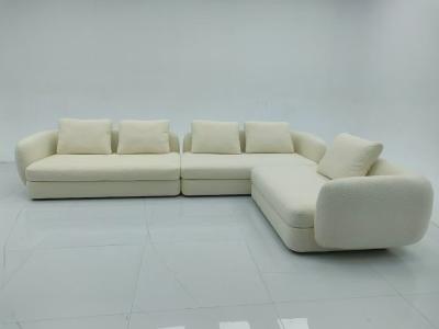 China Easy Clean Fabric Sofa Sectionals Luxury Italian Style L Shaped Couch Fabric for sale