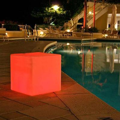 China Wholesale Modern Led Cube Furniture Landscape Lighting Solar Sensory Mood Led Cube Luminous for sale