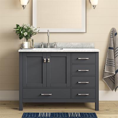 China Beautiful Traditional Classic High Glossy Custom Wood Bathroom Vanity for sale