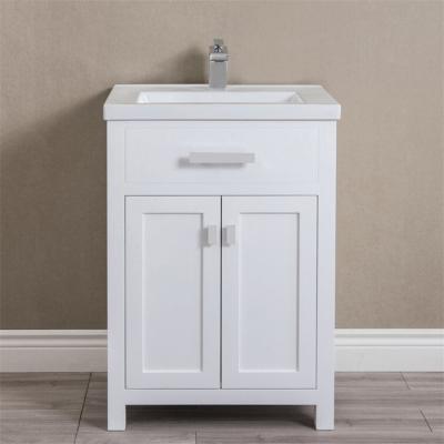 China Traditional Simple Modern Solid Wood Floor Mounted Vanity Combination Bathroom Vanity for sale