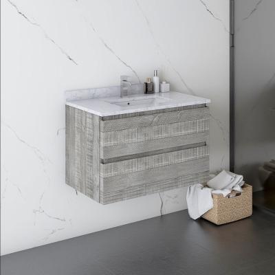 China Modern Wall Mounted Waterproof Hotel Wash Basin Furniture Bathroom Vanity for sale