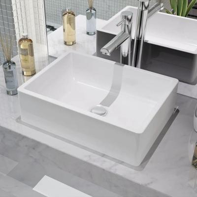 China White Sanitary Ware Glossy Customization Shape Countertop Bathroom Sink From Latest Traditional Design Manufacturer for sale