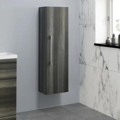 China Modern Wood Modern Wall Mounted Bathroom Vanity Attached Cabinet Canvas Side Tower With Doors for sale