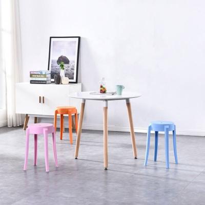 China Stackable Living Room Furniture Chinese Style Design PP Simple Stackable Plastic Stool Living Room Stool For Sale for sale